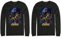 Fifth Sun Marvel Men's Avengers Infinity War Big Face Thanos Poster, Long Sleeve T-shirt